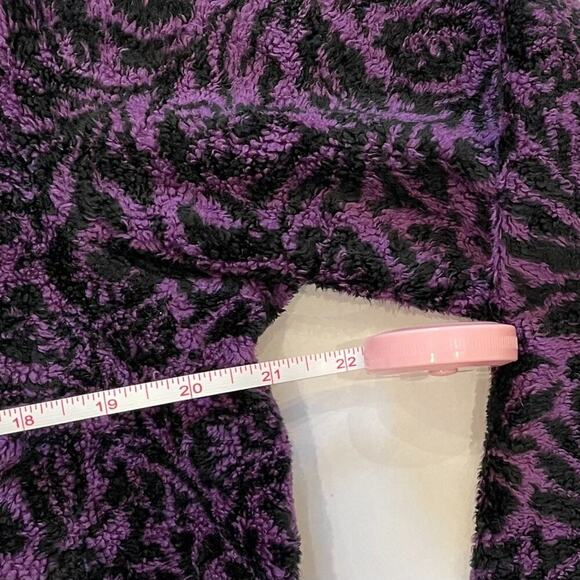 Coldwater Creek Purple Floral Chenille Mock Neck Sweater, Lounge, Cozy, Size L - Picture 10 of 12